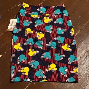 Colorful Mickey Patterned Women's Skirt